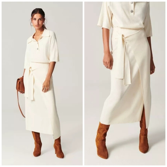 Ba&sh Eloha Sweater Wrap Midi Skirt - Picture 7 of 7